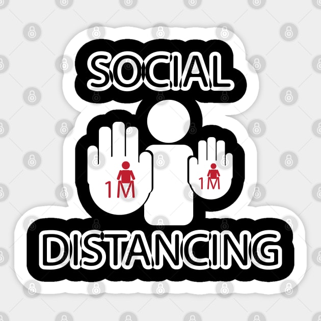 Social Distancing In A Pandemic 2020 Sticker by Wilda Khairunnisa